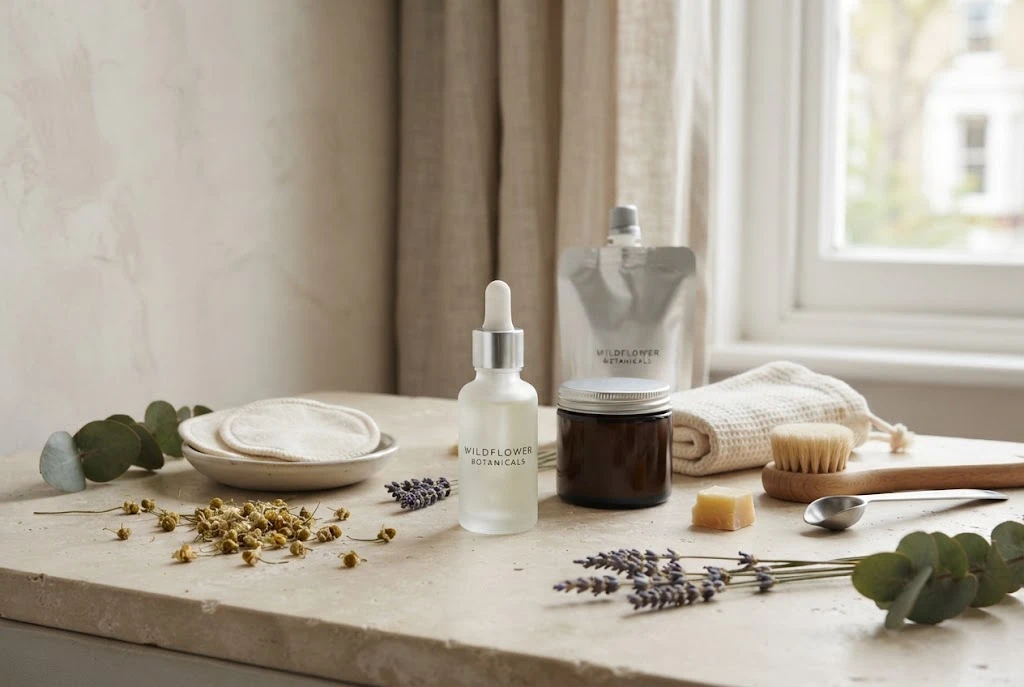 Sustainable beauty products with eco friendly skincare packaging
