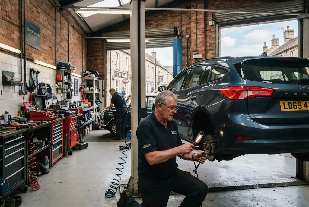 Auto repair services at a British independent garage